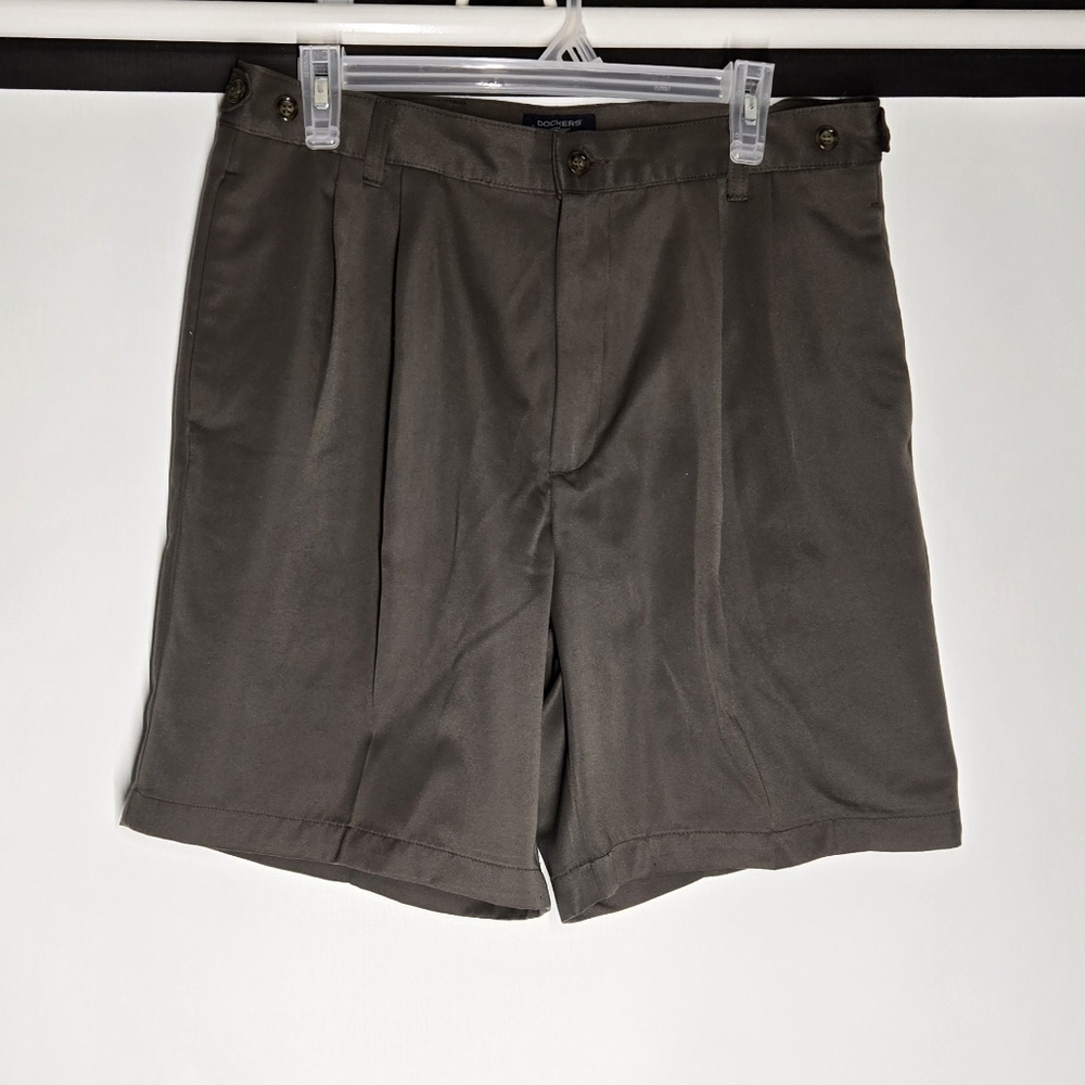 Dockers Gray Flat Front Dress Shorts